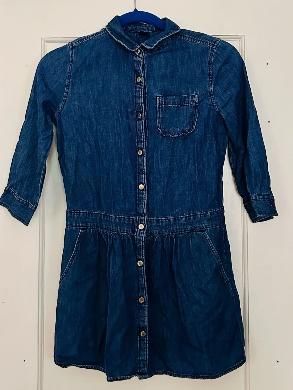 GAP Indigo Denim Button-Front Kids Dress